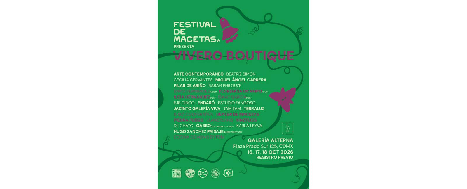 Vivero Boutique reúne plantas, arte y música en Galería Alterna